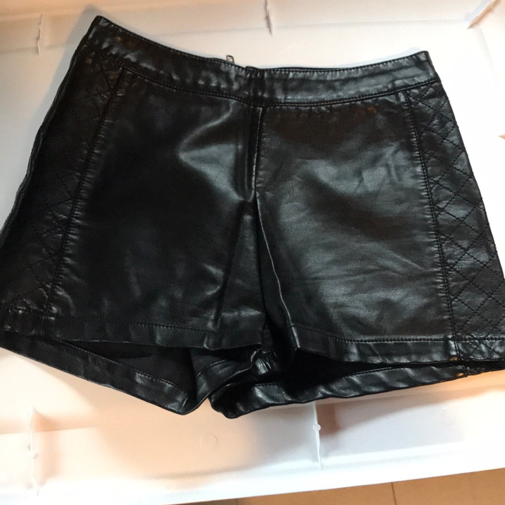 Leather shorts